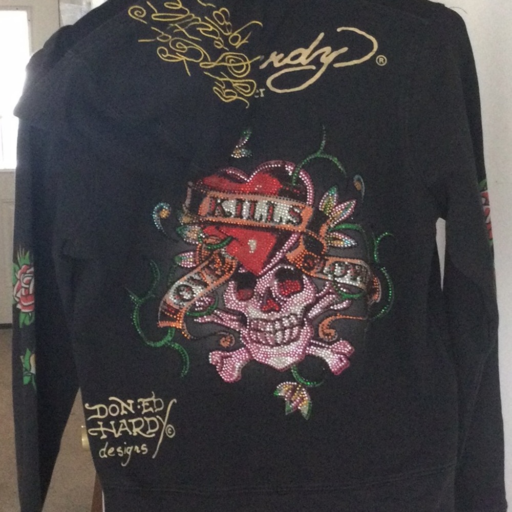 Ed Hardy zipped hoodie